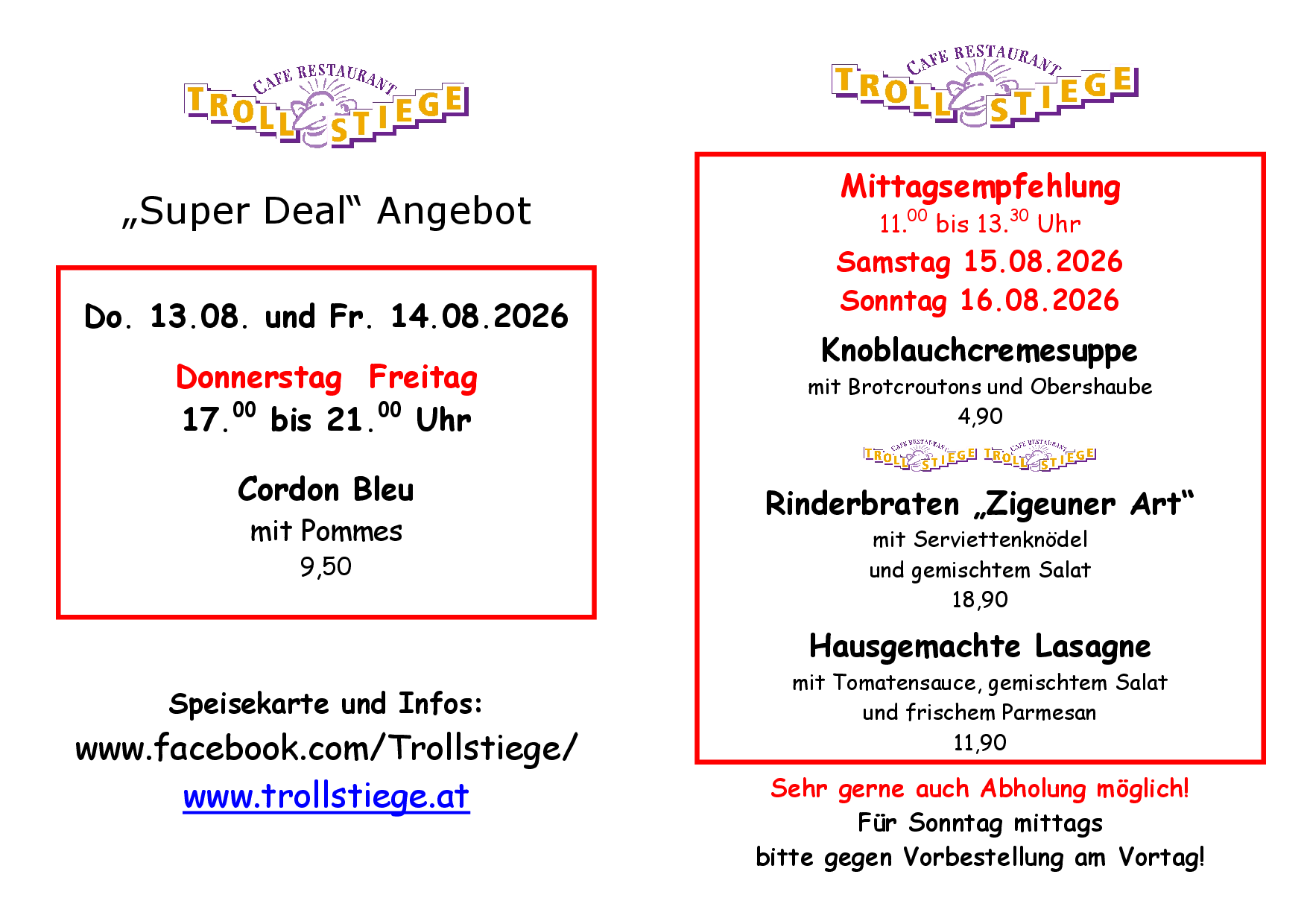 Empfehlung 16.08.2026 Urlaub